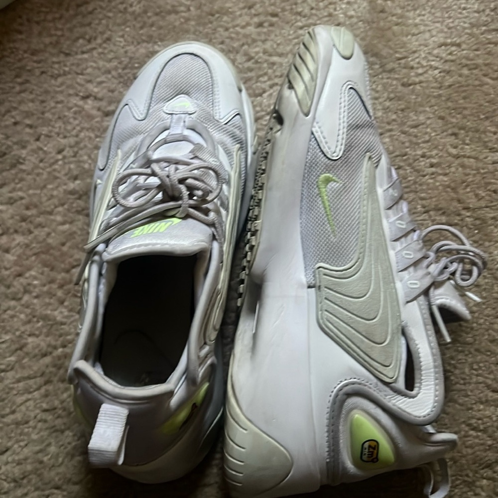 Nike Zoom 2K White and Lime Green